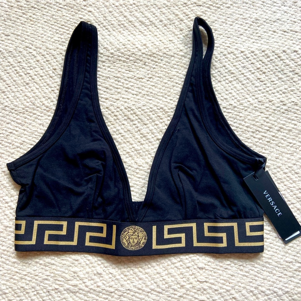 Versace black bra top